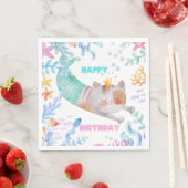 PurrMaid Birthday Napkin Serviette (Beispiel)