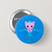 Purrmaid - Kawaii Mermaid Cat Button (Vorne & Hinten)
