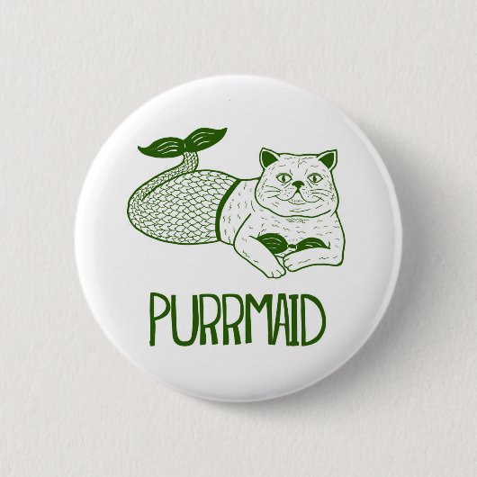 Purrmaid Knopf Button (Vorderseite)
