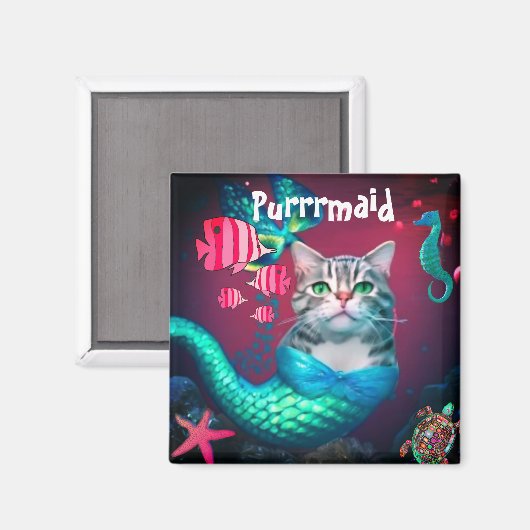 Purrmaid Magnet (Vorderseite/Rückseite)