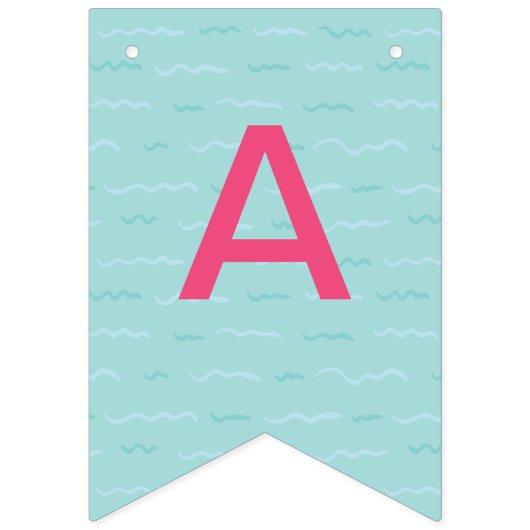 PurrMaid Meerjungfrau Kitty Geburtstag Jagdfahnen Wimpelkette (Dritte Fahne)