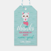 Purrmaid Mermaid Kitty Birthday Favor Geschenkanhänger (Vorderseite)