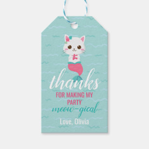 Purrmaid Mermaid Kitty Birthday Favor Geschenkanhänger
