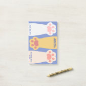 Purrosafarbene Toe Bohnen Katzenpaws Priorität zu  Post-it Klebezettel (Auf Schreibtisch)