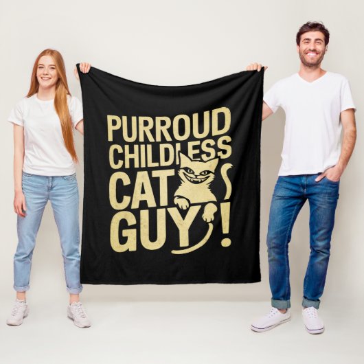 Purroud Childless Cat Typ für den Präsidenten Fleecedecke (Beispiel)