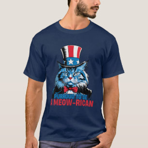 Purroud zu einer meow Rican Pub USA Patriotic Cat T-Shirt