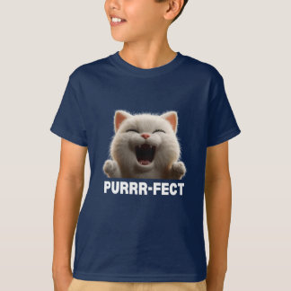 PURRR-FEKTE Lustige Lachende Katze Meme T-Shirt