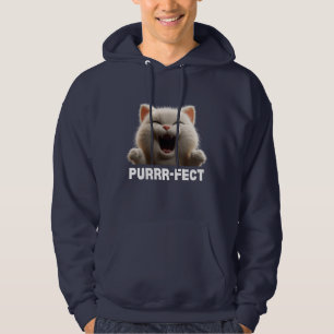 PURRR-FEKTE Lustige Lachende Katze Meme T-Shirt Hoodie