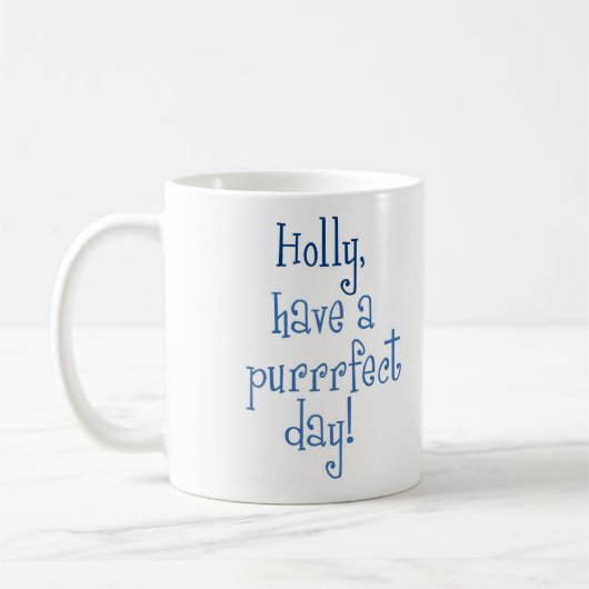 Purrrfect Stechpalmen-TagesTasse Kaffeetasse (Links)