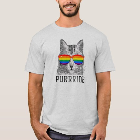 Purrride Katze T-Shirt (Vorderseite)