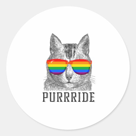 PURRRIDE RUNDER AUFKLEBER (Vorderseite)