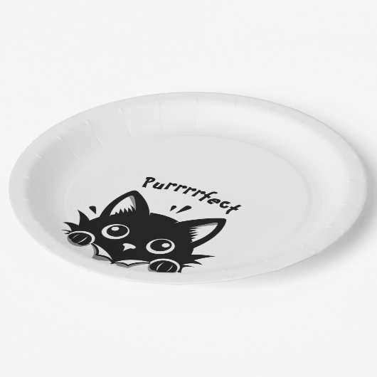 Purrrrfect Pappteller (Schrägansicht)