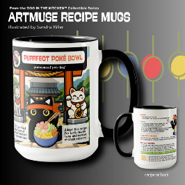 PURRRRFECT POKE BOWL- SOOT CAT  Art Muse Recipe  Tasse