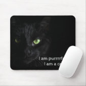 Purrrrfect schwarze Katze - Mausunterlage Mousepad (Mit Mouse)