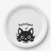 Purrrrfekt Pappteller (Vorderseite)