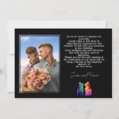 🌈 Purrtly Yours: Rainbow Liebe Dankeskarte (Rückseite)