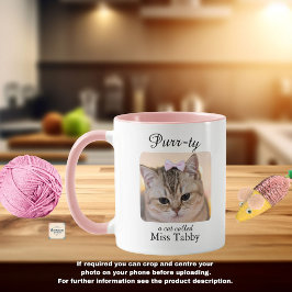 Purrty Cat Personalised Mug Tasse