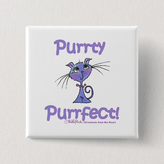 Purrty Purrfect Kitty Button (Vorderseite)