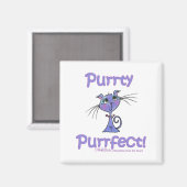 Purrty Purrfect Kitty Magnet (Vorderseite/Rückseite)