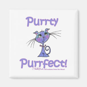 Purrty Purrfect Kitty Magnet
