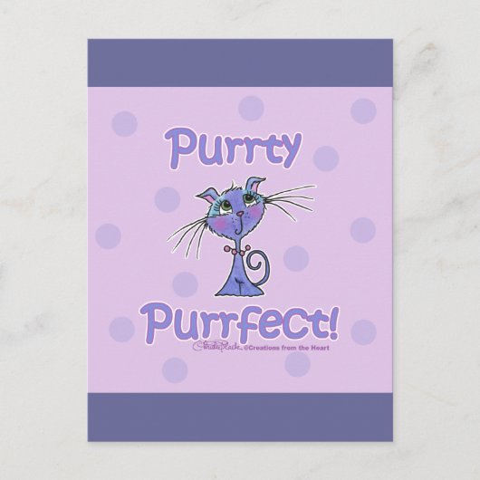 Purrty Purrfect Kitty Postkarte (Vorderseite)