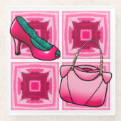 Purse And Shoe Lover Glasuntersetzer (Vorderseite)