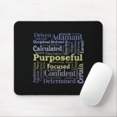 Purseful Word Cloud Art Achiever Motivation Insrat Mousepad (Mit Mouse)