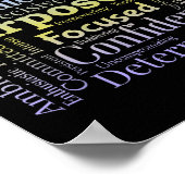 Purseful Word Cloud Art Achiever Motivation Insrat Poster (Ecke)