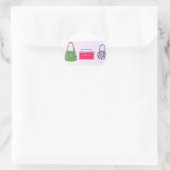 Purses.. ein Mädchen bester Freund Runder Aufkleber (Tasche)