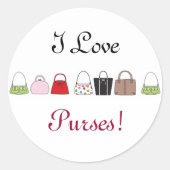 Purses - I Liebe Purses! Aufkleber (Vorderseite)