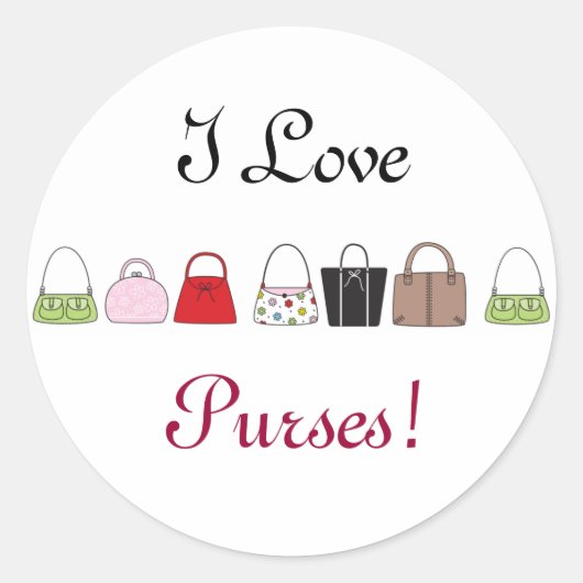 Purses - I Liebe Purses! Aufkleber (Vorderseite)
