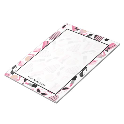 Purses Perfume Sonnenbrille & Lipstick Notepad Notizblock (angewinkelt)