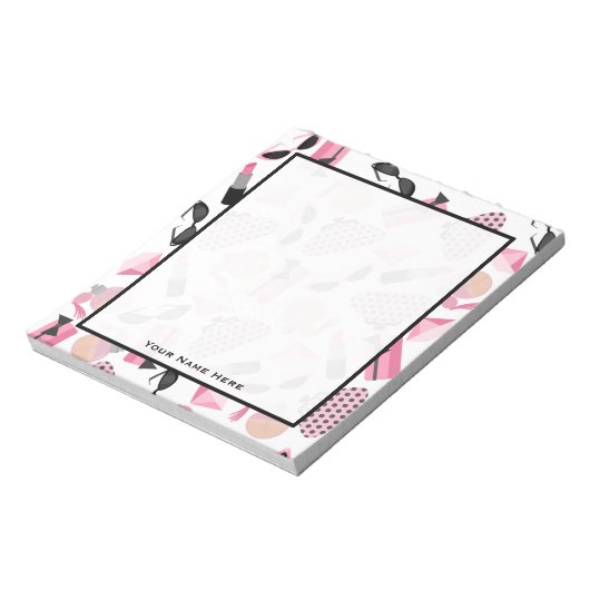 Purses Sunglasses Parfüm & Lipstick Notepad Notizblock (Rotiert)