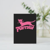Pursikkatze bleibt bestehen postkarte (Stehend Vorderseite)