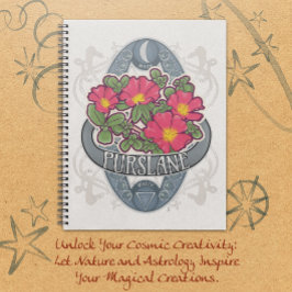 Purslane - Blume Astrologie und Magie Notizblock
