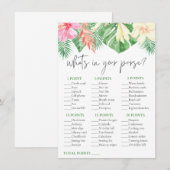 Purspiele tropisches hawaiianisches Brautparty Begleitkarte (Vorne/Hinten)