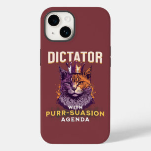 Pursuasion Agenda Funny Cat Design Case-Mate iPhone 14 Hülle