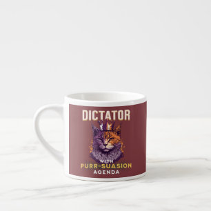 Pursuasion Agenda Funny Cat Design Espressotasse