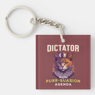 Pursuasion Agenda Funny Cat Design Schlüsselanhänger