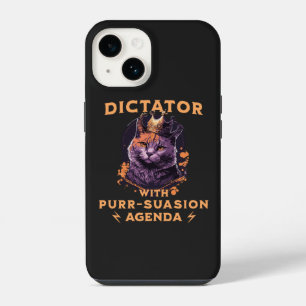 Pursuasion Agenda Funny King Cat iPhone 14 Hülle