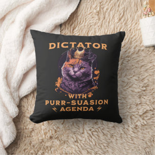 Pursuasion Agenda Funny King Cat Kissen