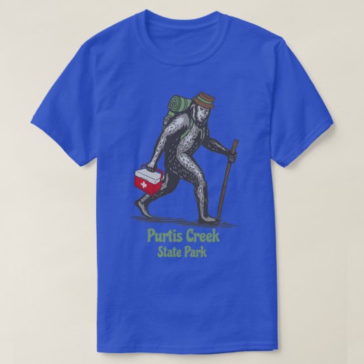 Purtis Creek Staat Park Texas TX Wandern Bigfoot S T-Shirt (Design vorne)