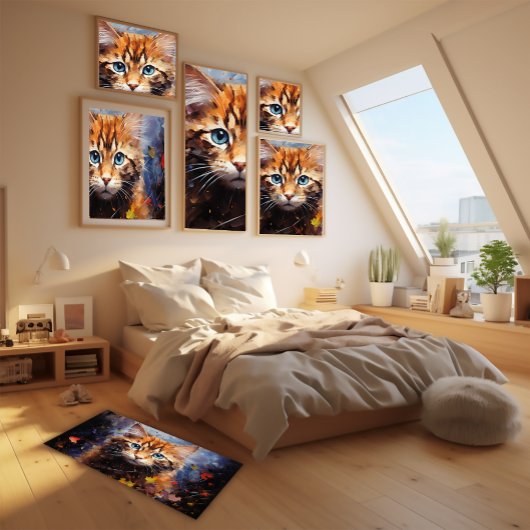 Purtly Delightful Kitty Cat Painterly Fußmatte