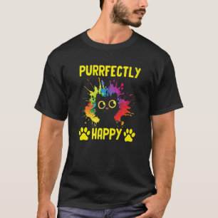 Purtly Happy Cat Pun Friends Kitten Buddy Posi T-Shirt