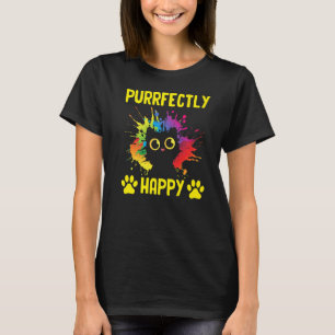 Purtly Happy Cat Pun Friends Kitten Buddy Posi T-Shirt