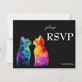 🌈 Purtly Yours: Ein Budget für Rainbow Liebe RSVP Karte