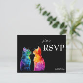 🌈 Purtly Yours: Ein Budget für Rainbow Liebe RSVP Karte (Stehend Vorderseite)