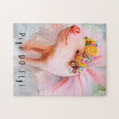 Purty Hübsche Schweine in einem Kleid, wenn Schwei Puzzle (Horizontal)