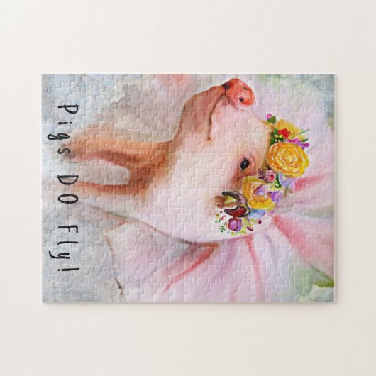 Purty Hübsche Schweine in einem Kleid, wenn Schwei Puzzle (Horizontal)