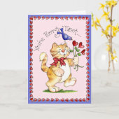 Purty Tweet - Grußkarte Karte (Gelbe Blume)